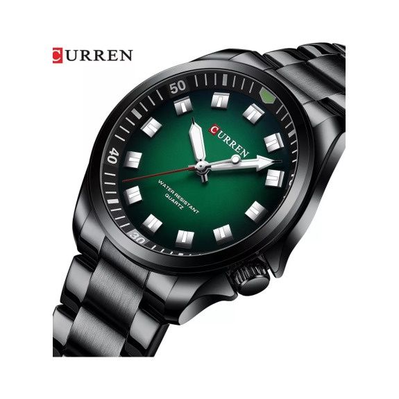 Глубокий изумруд и матовая сталь — CURREN Black Green