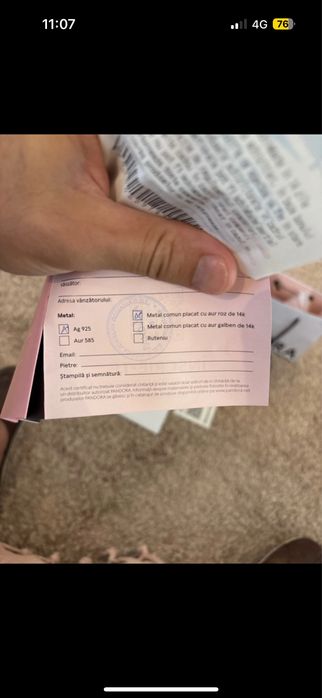 Pandantiv Pandora placat cu aur roz 14k