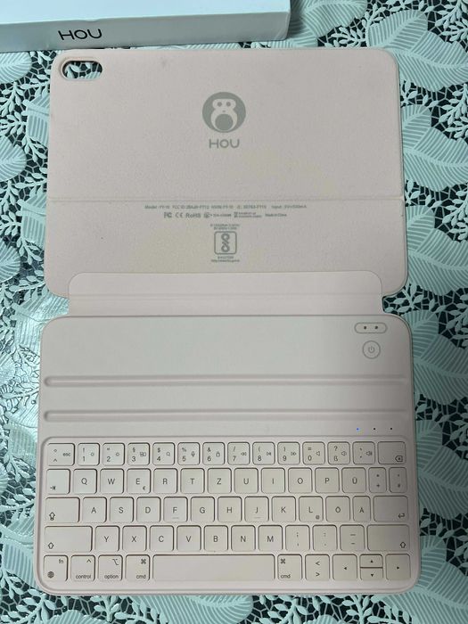 Husă cu Tastatură Bluetooth HOU pentru iPad 10th/11th Gen (2022-2025) – Roz