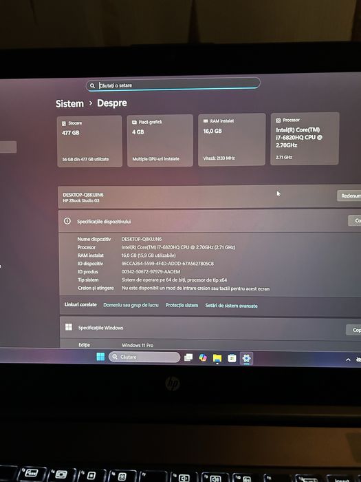 Laptop gaming/editare video procesor i7| nvidia quadro 4gb| 16gb ram