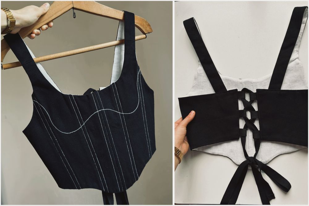 Denim корсет Zara, S/М-размер