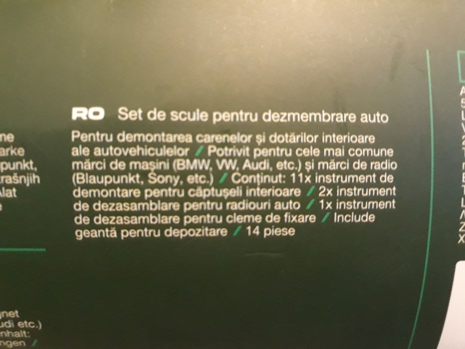 Spatule extractoare plastic tapiterie auto