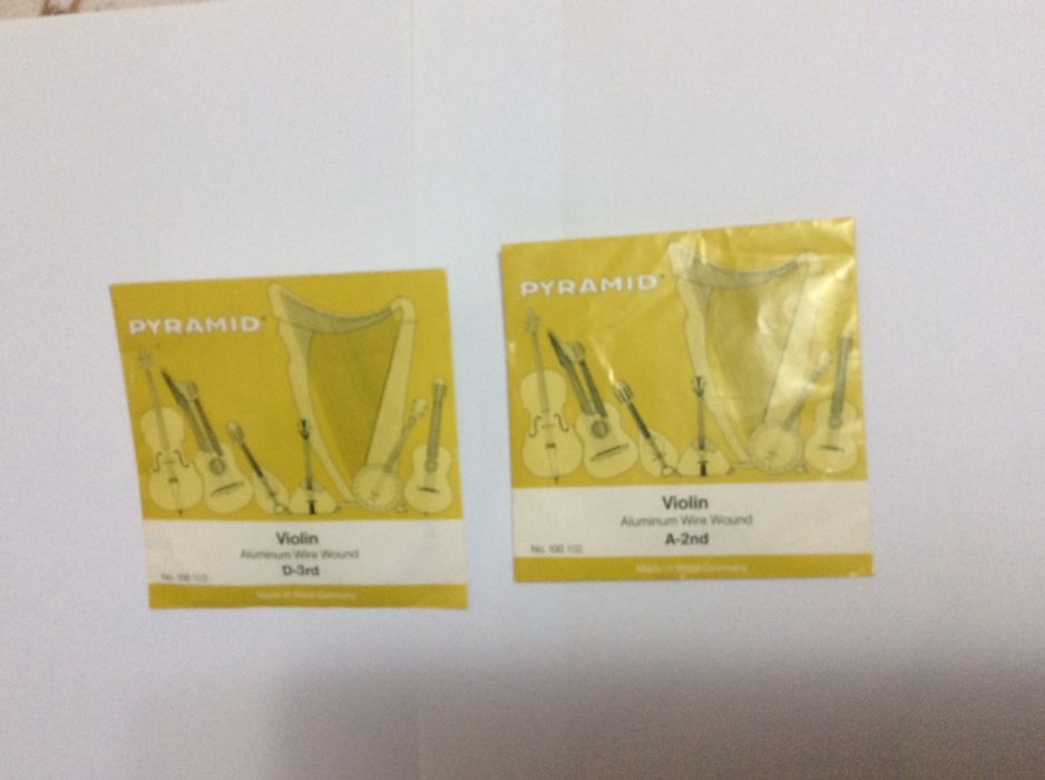 2 corzi vioara aluminiu Pyramid A-2nd D-3rd