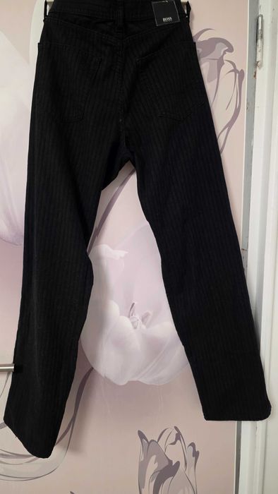 BOSS Hugo Boss Texas” W33 L32 Blugi negri textură cu dungi verticale