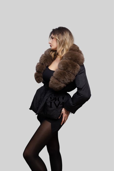 Geaca Medie Blana Naturala