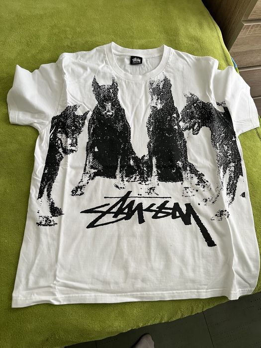 Тениска Stüssy Doberman / Stussy White Tee S/M