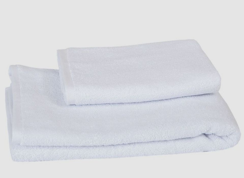 Полотенце махровые белый гостиничный комплект тройка