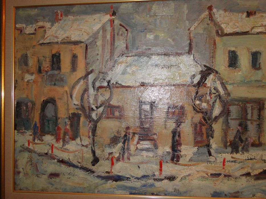 Картина Градски пейзаж, маслени бои на платно