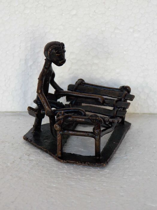 statueta cupru arta veche africa figurina tribala antichitati colectie