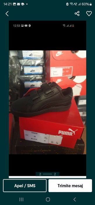 Lichidare stoc incaltaminte copii Puma