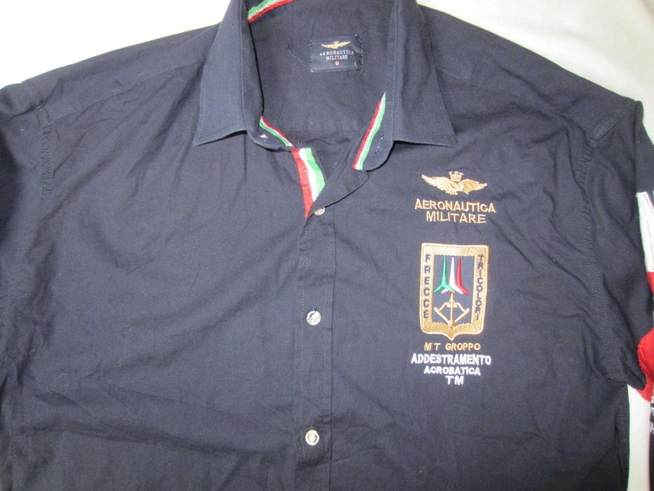 Camasa Aeronautica Militaire, masura L, 100%Bumbac, ca noua