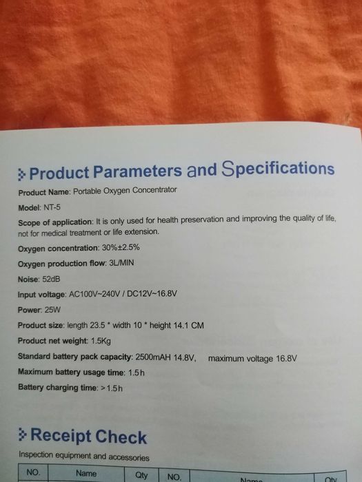 Concentrator oxigen Varon NT 5