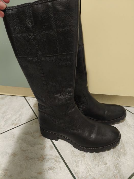 Timberland кожени високи черни ботуши