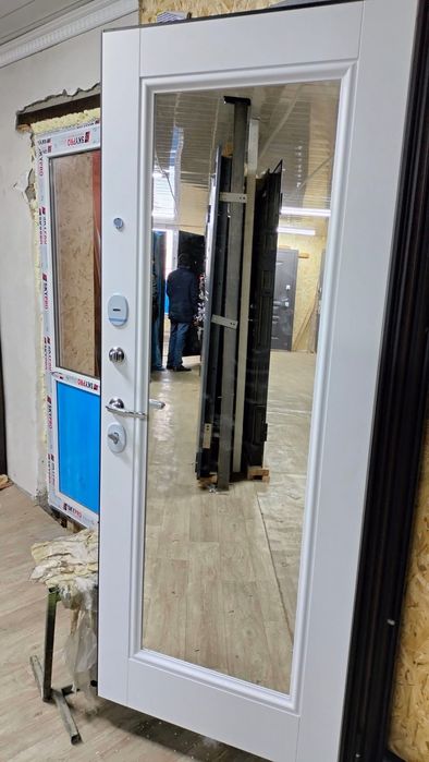 Двери входные с зеркалом