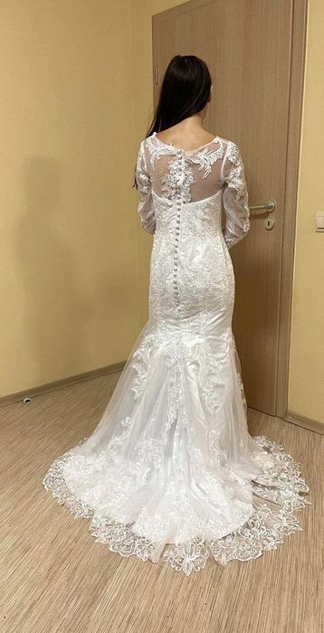 %% 2 в 1 Сватбена рокля + допълнителен шлейф