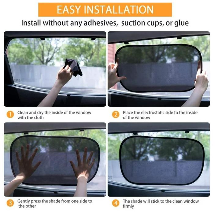 Сенник за странични стъкла за кола UV защита с електростатично фолио 5