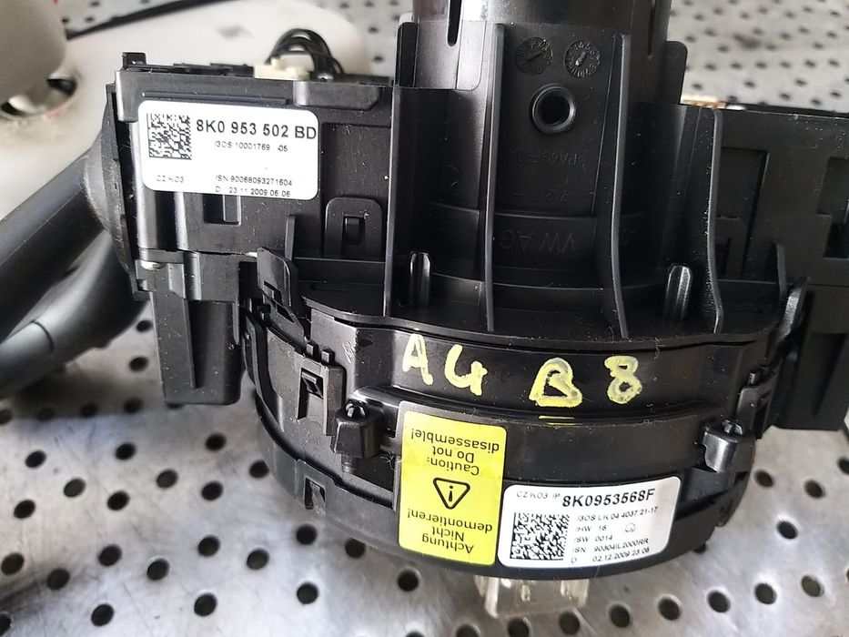 Bloc manete semnalizare stergator parbriz tempomat spirala volan audi a4 b8 8k 8k0953502bd 8k0953568f