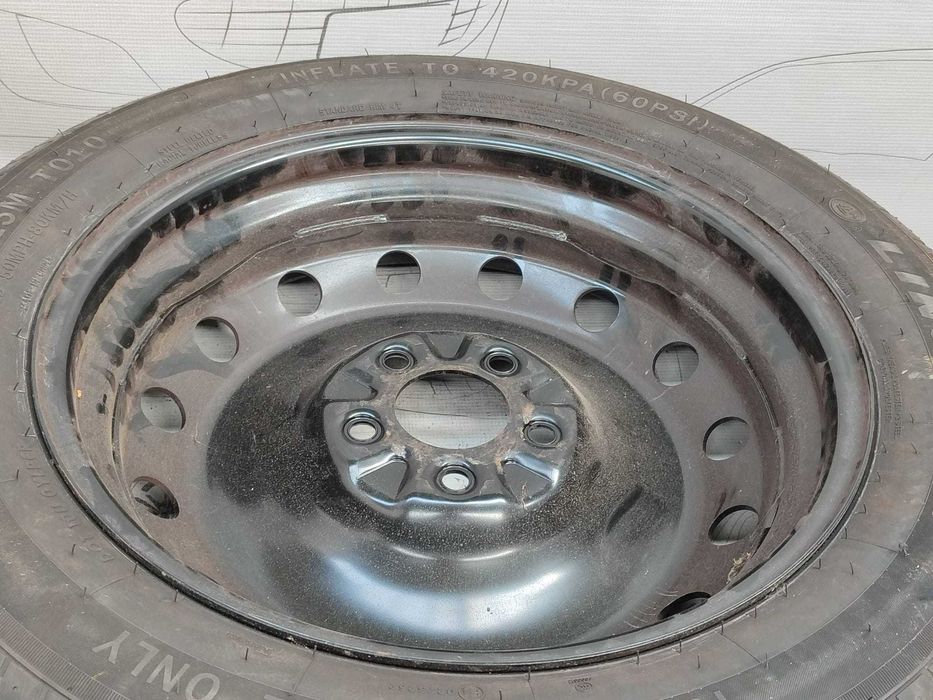 Roată de rezervă slim 5x120 T155/85 R18 DOT 0522 BMW X5 E70 M Sport Cod: 835A01 (3D)