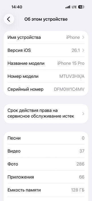 Iphone 15pro 128 gb
