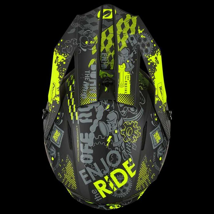 Каска O'NEAL 1SERIES VIBRANT Black/Neon Yellow V.26