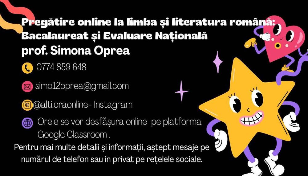 Meditații Română ONLINE  - Bac și Evaluare Națională