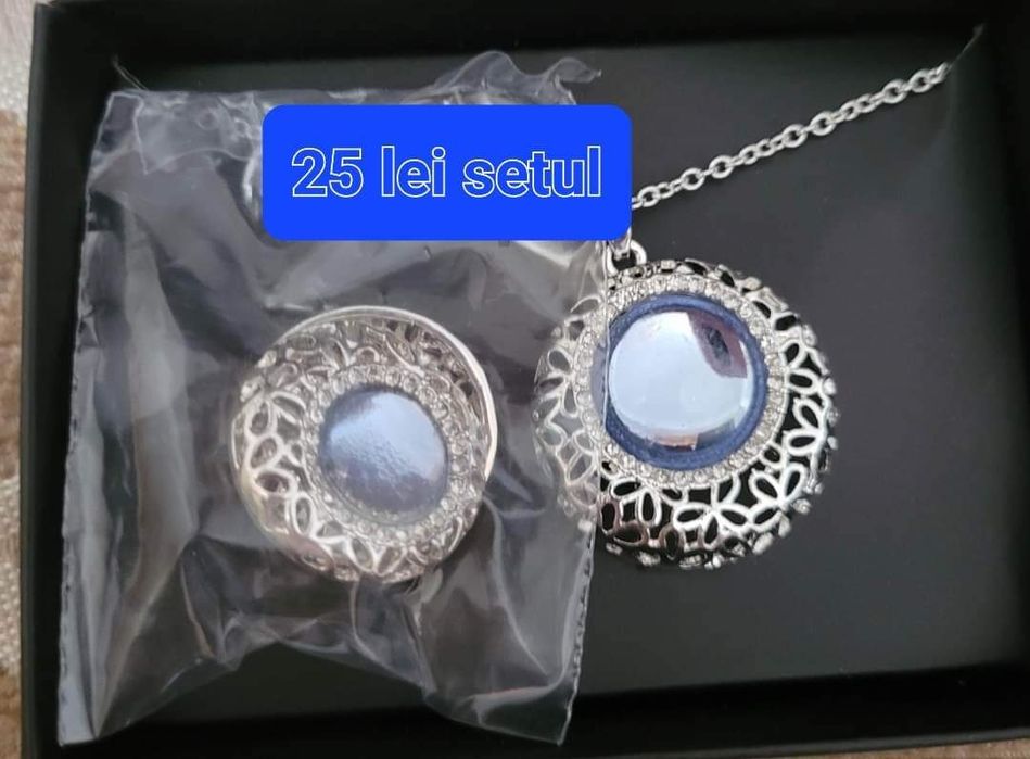 Set bijuterii piatra albastra