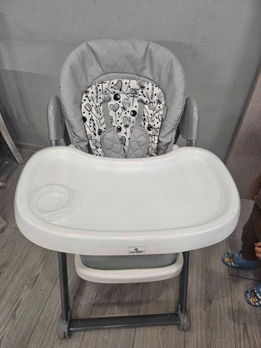 Столче за хранене lorelli - party cool grey leather