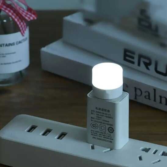 2 x Mini lampa USB LED Cald pentru veghe noaptea