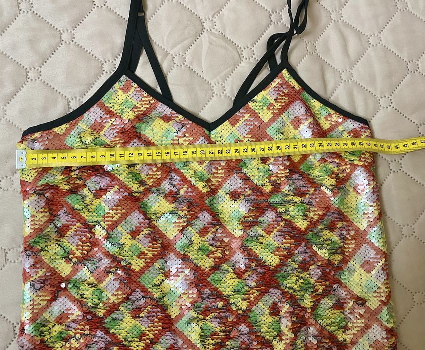 Цветен потник с пайети