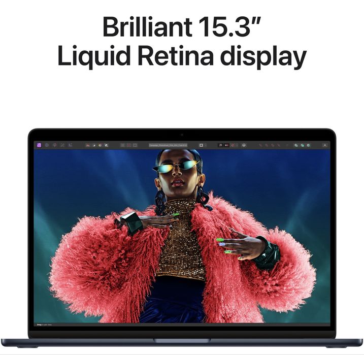 НОВ!!! Лаптоп Apple MacBook Air 15”, чип M3, 8GB RAM, 256GB SSD, Midn.