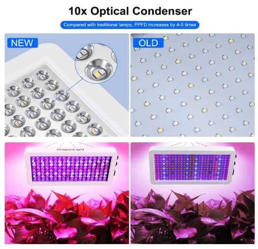 Висяща LED лампа за отглеждане на растения DragonLight BW1000, 45W