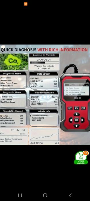 Aparat diagnosticare  auto