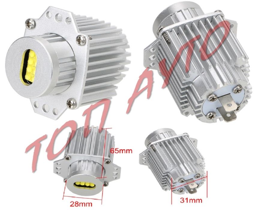 Лед Ангелски Очи БМВ BMW Е90 Е91 Led Angel Eyes Бели Жълти гр. Варна ...