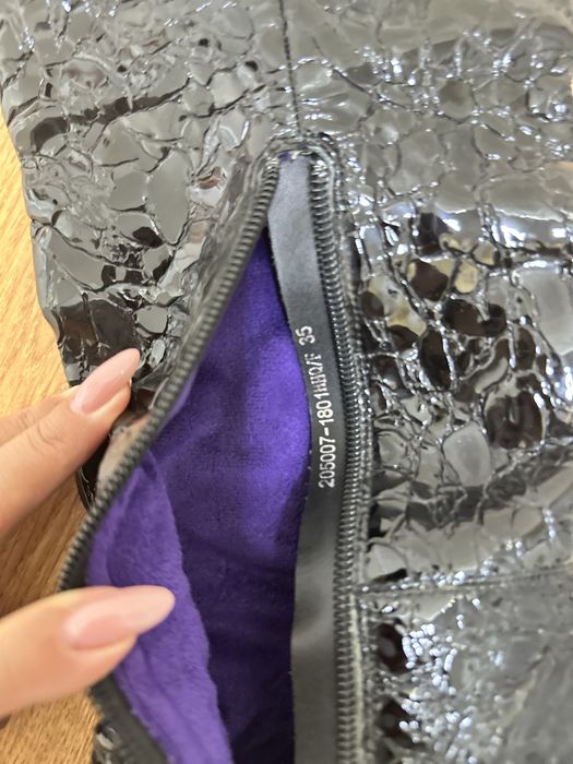 Сапоги женские лаковые