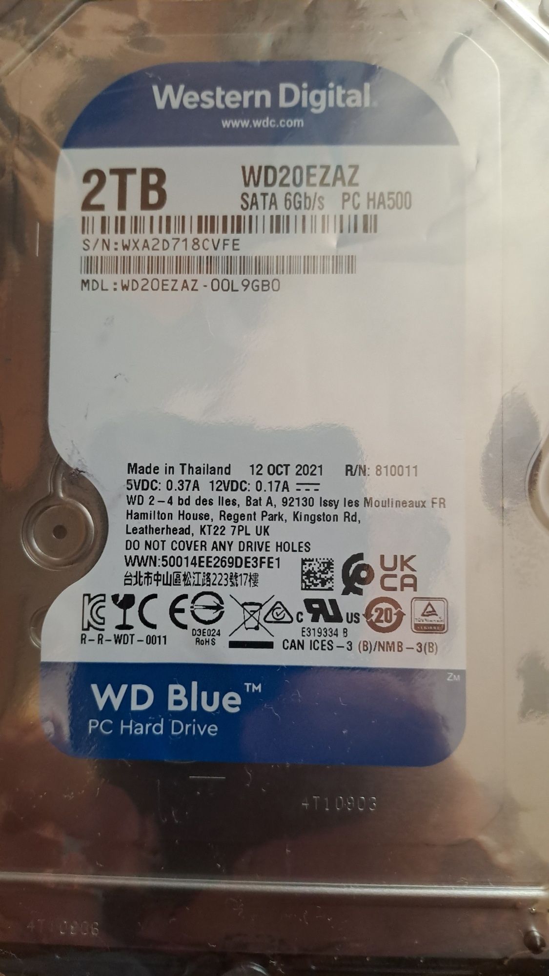 2 ТБ Жесткий диск 2 ТБ WD Blue [WD20EZAZ] - Комплектующие и аксессуары ...
