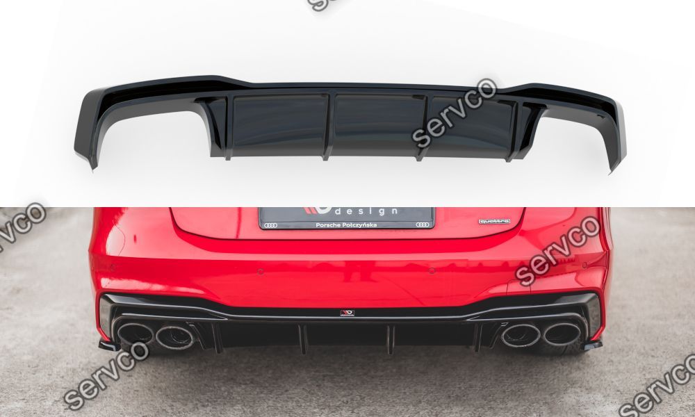 Prelungire difuzor bara spate Audi A7 C8 S-line 2017- v3 Maxton Design