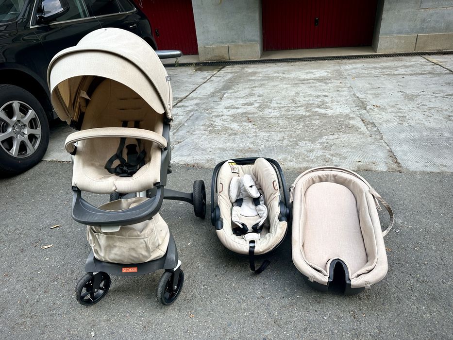 Cărucior Stokke Xplory 3 în 1 – Landou, Parte Sport și Scoică