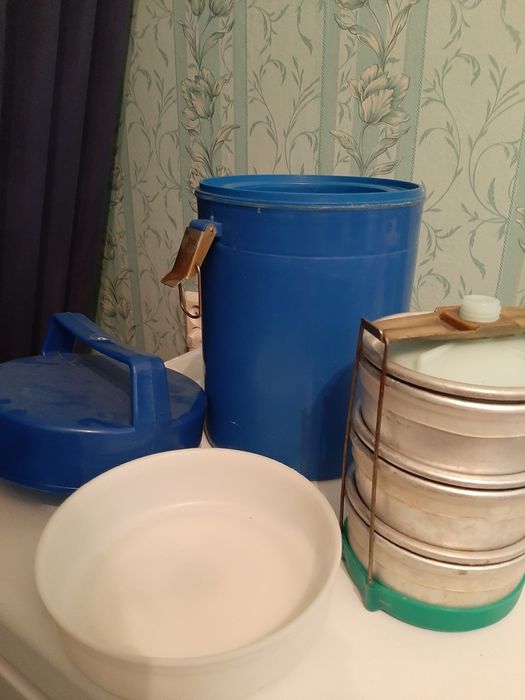 Термос для еды с 3 емкостями