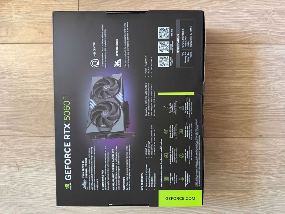 MSI RTX 5060 Ti Gaming OC 16GB GDDR7 – ЧИСТО НОВА с Гаранция