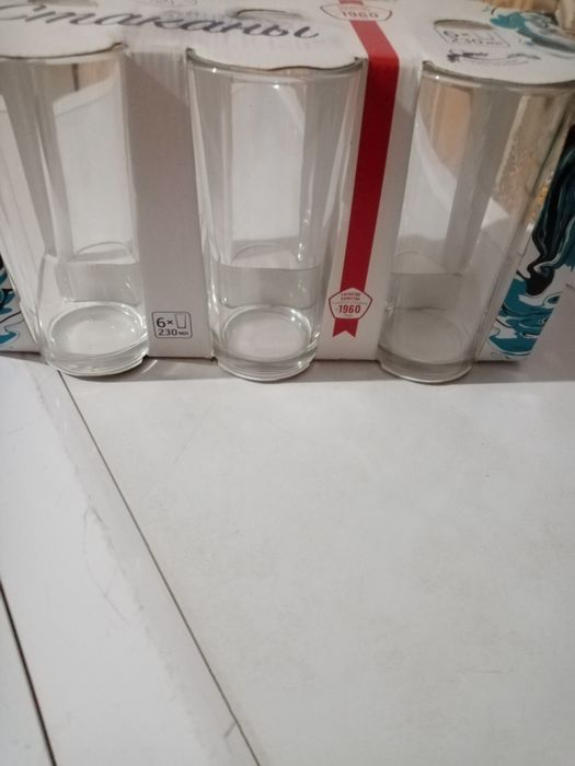 Продам стаканы новые, 6 штук,   .