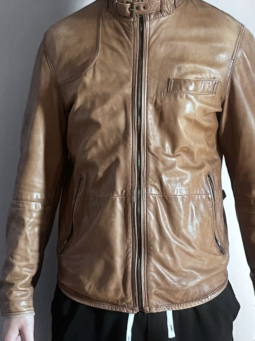 Кожаная куртка Massimo Dutti (Оригинал, Размер M)