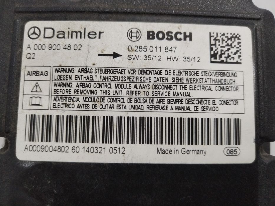 calculator airbag mercedes-benz vito (2009->) [w639] 2.2 motorina 2012