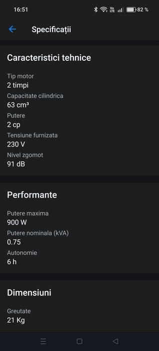 Generator electric benzina, 900W