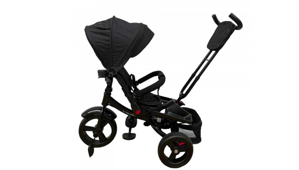 Tricicleta copii cu pozitie de somn muzica / lumini 8 luni-4 ani NEGRU