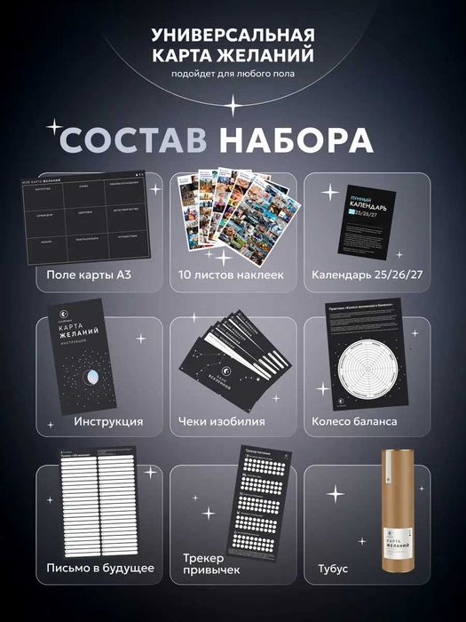 Карта желаний универсальная 2025/2026г. (Доска визуализации)