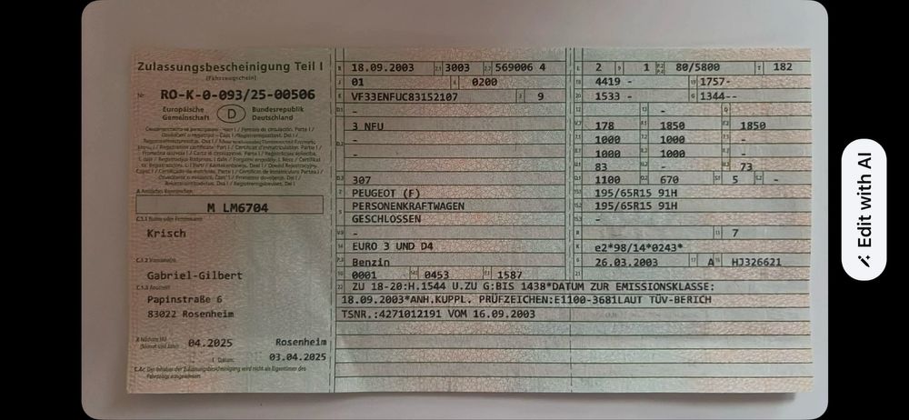 Vînd peugeot 1.6 Benzină