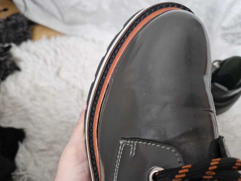 Botine Eva Minge mărimea 37 – platformă, piele lucioasă