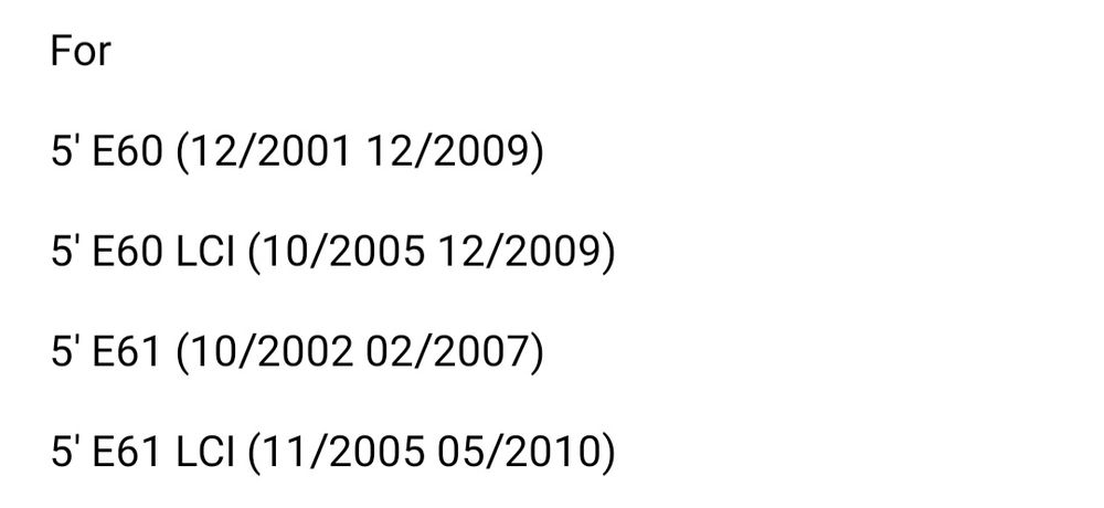 Капачка , бленда миещо фар БМВ, BMW E60 E61, 520, 523, 525, 530,525d,