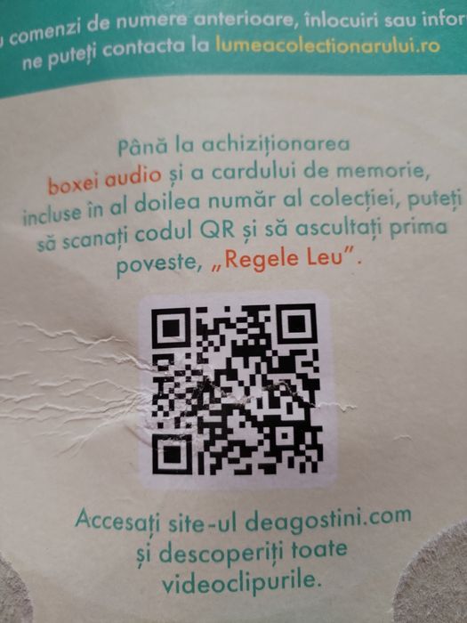 Povesti Audio Magice - Cartea Regele Leu Nr.1, Deagostini Nou Sigilat
