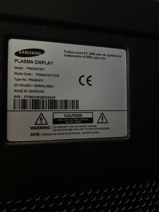 Продаю телевизор Samsung плазма